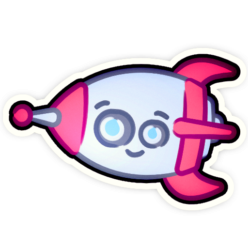 Rocket Racer Sticker